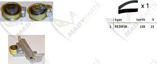 Mabyparts OBK010336 - Комплект зубчатого ремня ГРМ unicars.by