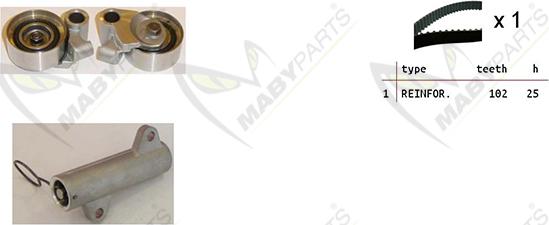 Mabyparts OBK010338 - Комплект зубчатого ремня ГРМ unicars.by