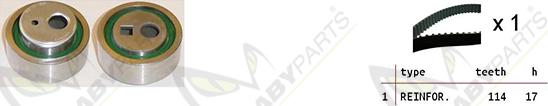 Mabyparts OBK010332 - Комплект зубчатого ремня ГРМ unicars.by