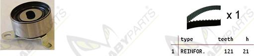 Mabyparts OBK010329 - Комплект зубчатого ремня ГРМ unicars.by