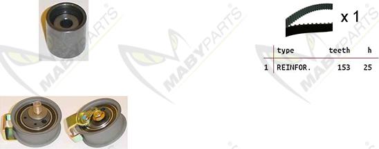 Mabyparts OBK010372 - Комплект зубчатого ремня ГРМ unicars.by