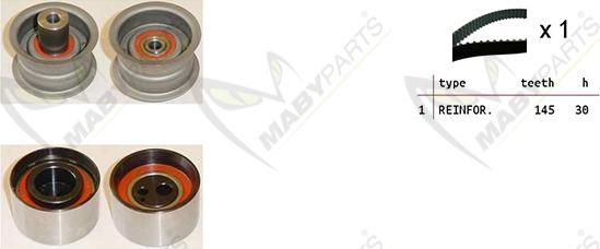 Mabyparts OBK010299 - Комплект зубчатого ремня ГРМ unicars.by