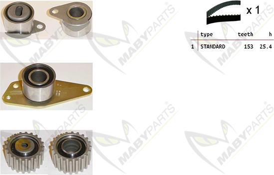 Mabyparts OBK010296 - Комплект зубчатого ремня ГРМ unicars.by