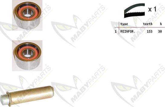 Mabyparts OBK010249 - Комплект зубчатого ремня ГРМ unicars.by