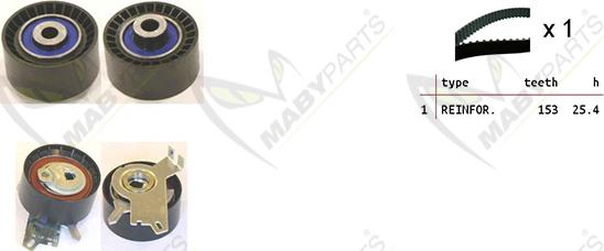 Mabyparts OBK010244 - Комплект зубчатого ремня ГРМ unicars.by