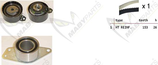 Mabyparts OBK010243 - Комплект зубчатого ремня ГРМ unicars.by