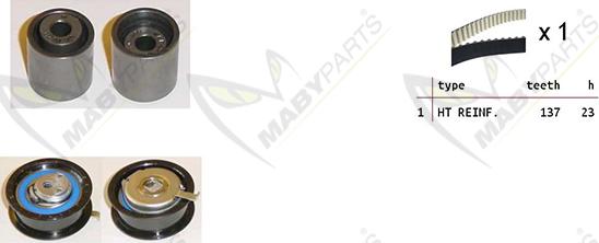 Mabyparts OBK010257 - Комплект зубчатого ремня ГРМ unicars.by