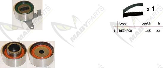 Mabyparts OBK010266 - Комплект зубчатого ремня ГРМ unicars.by