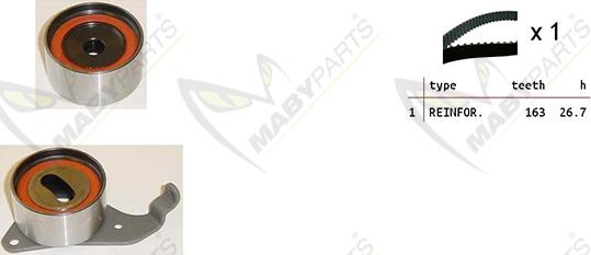 Mabyparts OBK010263 - Комплект зубчатого ремня ГРМ unicars.by