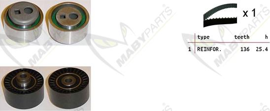 Mabyparts OBK010219 - Комплект зубчатого ремня ГРМ unicars.by