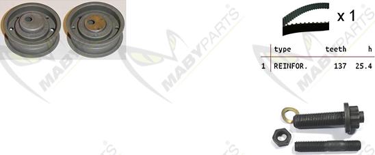 Mabyparts OBK010215 - Комплект зубчатого ремня ГРМ unicars.by