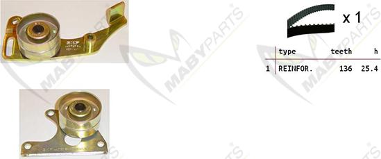 Mabyparts OBK010280 - Комплект зубчатого ремня ГРМ unicars.by