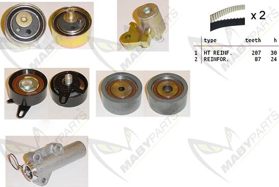 Mabyparts OBK010239 - Комплект зубчатого ремня ГРМ unicars.by