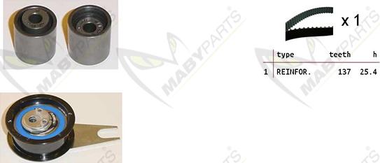 Mabyparts OBK010238 - Комплект зубчатого ремня ГРМ unicars.by