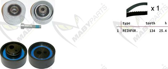 Mabyparts OBK010237 - Комплект зубчатого ремня ГРМ unicars.by