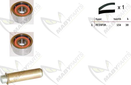 Mabyparts OBK010229 - Комплект зубчатого ремня ГРМ unicars.by