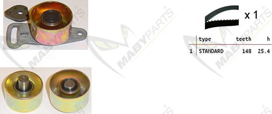 Mabyparts OBK010274 - Комплект зубчатого ремня ГРМ unicars.by