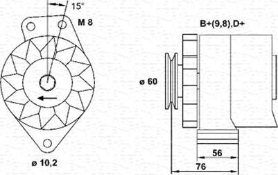 Magneti Marelli 944356217010 - Генератор unicars.by