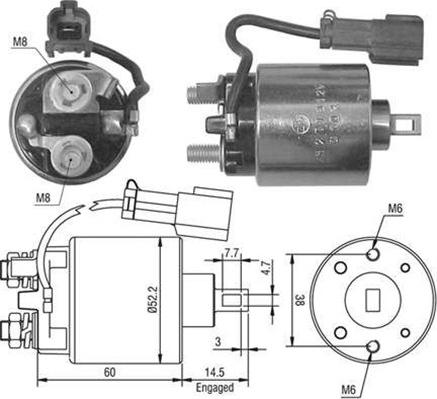 Magneti Marelli 940113050445 - Тяговое реле, соленоид, стартер unicars.by