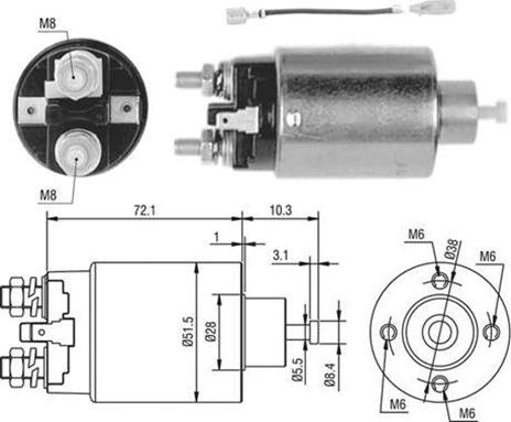 Magneti Marelli 940113050443 - Тяговое реле, соленоид, стартер unicars.by