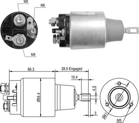 Magneti Marelli 940113050447 - Тяговое реле, соленоид, стартер unicars.by