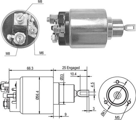 Magneti Marelli 940113050466 - Тяговое реле, соленоид, стартер unicars.by