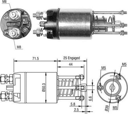 Magneti Marelli 940113050460 - Тяговое реле, соленоид, стартер unicars.by