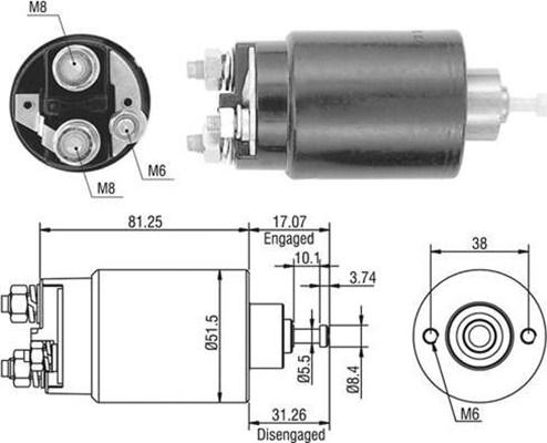 Magneti Marelli 940113050404 - Тяговое реле, соленоид, стартер unicars.by