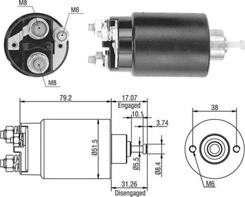 Magneti Marelli 940113050405 - Тяговое реле, соленоид, стартер unicars.by