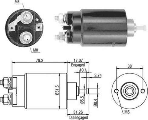 Magneti Marelli 940113050403 - Тяговое реле, соленоид, стартер unicars.by