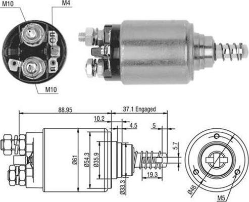 Magneti Marelli 940113050402 - Тяговое реле, соленоид, стартер unicars.by