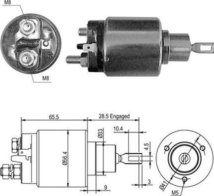 Magneti Marelli 940113050419 - Тяговое реле, соленоид, стартер unicars.by