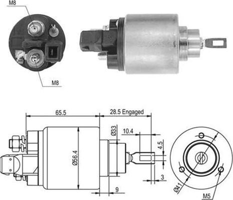 Magneti Marelli 940113050415 - Тяговое реле, соленоид, стартер unicars.by