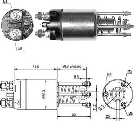 Magneti Marelli 940113050489 - Тяговое реле, соленоид, стартер unicars.by