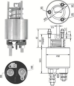 Magneti Marelli 940113050484 - Тяговое реле, соленоид, стартер unicars.by