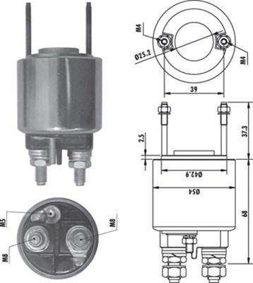 Magneti Marelli 940113050485 - Тяговое реле, соленоид, стартер unicars.by