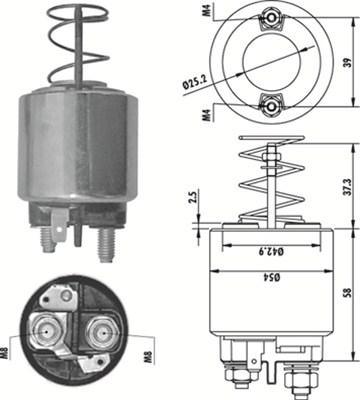 Magneti Marelli 940113050486 - Тяговое реле, соленоид, стартер unicars.by