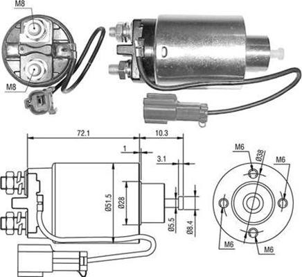 Magneti Marelli 940113050481 - Тяговое реле, соленоид, стартер unicars.by