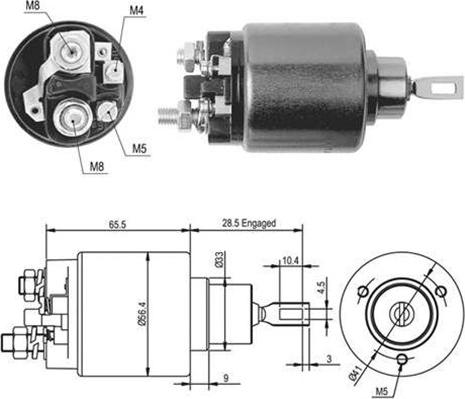 Magneti Marelli 940113050434 - Тяговое реле, соленоид, стартер unicars.by