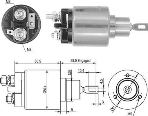 Magneti Marelli 940113050435 - Тяговое реле, соленоид, стартер unicars.by