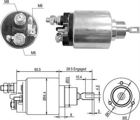 Magneti Marelli 940113050429 - Тяговое реле, соленоид, стартер unicars.by