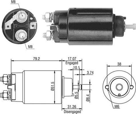 Magneti Marelli 940113050479 - Тяговое реле, соленоид, стартер unicars.by