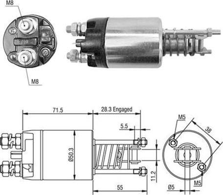 Magneti Marelli 940113050474 - Тяговое реле, соленоид, стартер unicars.by