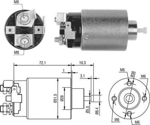 Magneti Marelli 940113050476 - Тяговое реле, соленоид, стартер unicars.by