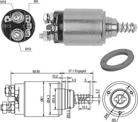 Magneti Marelli 940113050478 - Тяговое реле, соленоид, стартер unicars.by