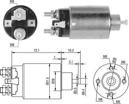 Magneti Marelli 940113050477 - Тяговое реле, соленоид, стартер unicars.by