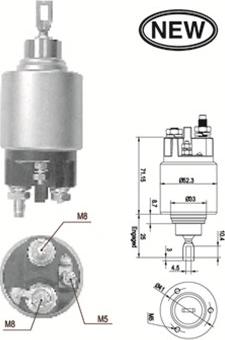 Magneti Marelli 940113050554 - Тяговое реле, соленоид, стартер unicars.by