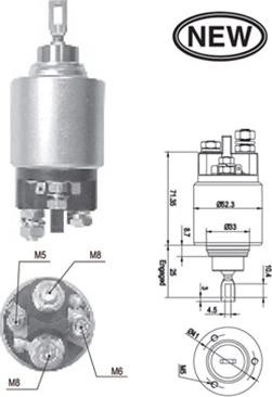 Magneti Marelli 940113050555 - Тяговое реле, соленоид, стартер unicars.by