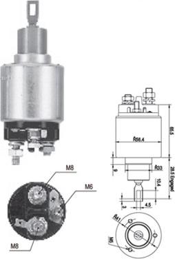 Magneti Marelli 940113050558 - Тяговое реле, соленоид, стартер unicars.by