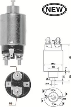 Magneti Marelli 940113050566 - Тяговое реле, соленоид, стартер unicars.by